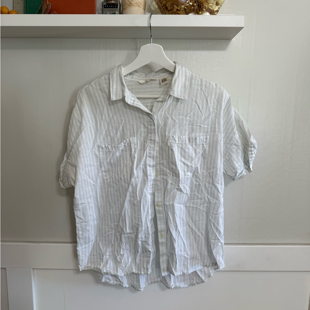 Levi's Light Blue Striped Shirt